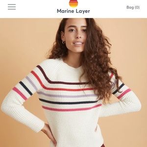 NWT Marine Layer Delaney raglan sweater